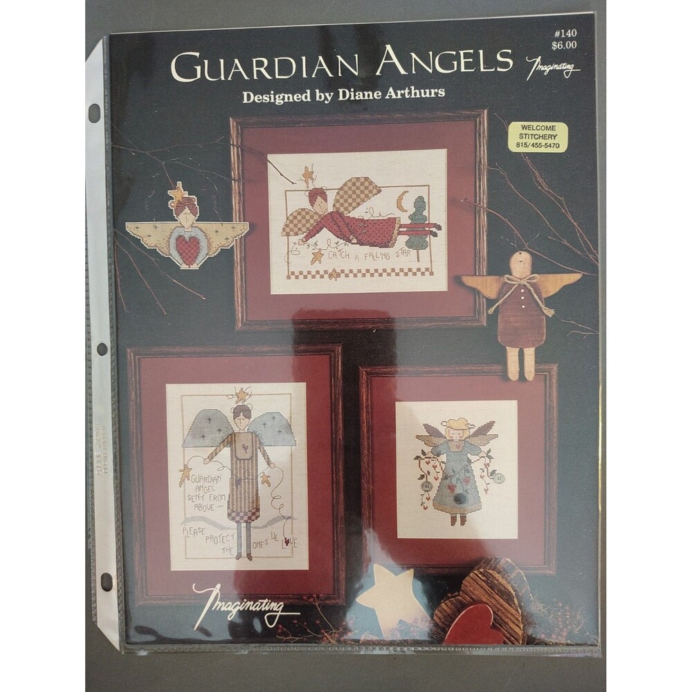 Vintage Imaginating Guardian Angels Cross Stitch Pattern Book 140 Diane Arthurs